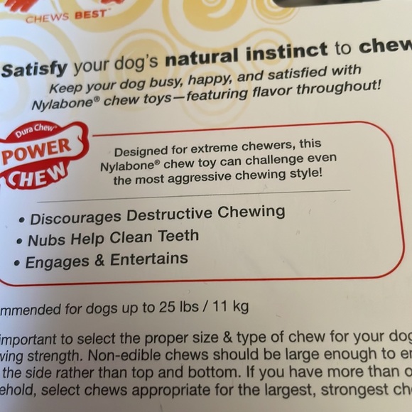 Nylabone Bacon &Peanut Butter Flavor Pretzel Power Chew Toy - Picture 7 of 7